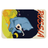 Magnet Flexible Affiche de voyage vintage Russie Ours (Horizontal)