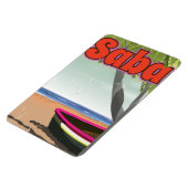 Magnet Flexible Affiche de voyage vintage Saba. (Côté Gauche)