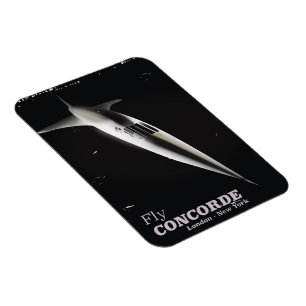 Magnet Flexible Affiche de voyage vintage style Concorde