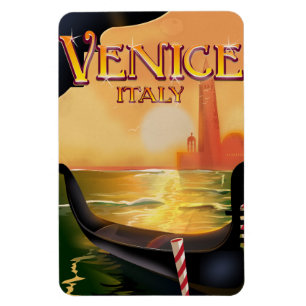Magnet Flexible Affiche de voyage vintage Venise, Italie