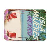 Magnet Flexible Affiche d'Isla Mujeres Mexico Beach (Horizontal)