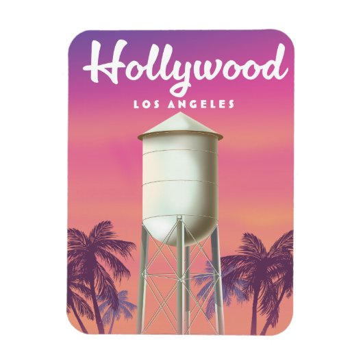 Magnet Flexible Affiche Hollywood Los Angeles Travel (Vertical)