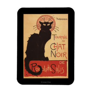 Magnet Flexible Affiche Noir de promo de chat noir de troupe de