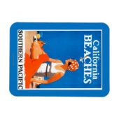 Magnet Flexible Affiche promotionnelle des plages de Californie (Horizontal)