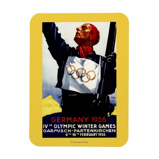 Magnet Flexible Affiche publicitaire des Jeux olympiques d'hiver d (Vertical)