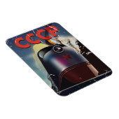Magnet Flexible Affiche rétro vintage train soviétique URSS (Côté Droit)
