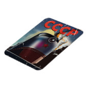 Magnet Flexible Affiche rétro vintage train soviétique URSS (Côté Gauche)
