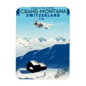 Magnet Flexible affiche ski de crans-montana Suisse (Vertical)