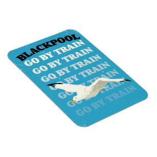 Magnet Flexible Affiche vintage de la côte de Blackpool
