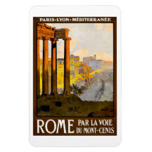 affiche vintage Rome Italie ou Roma Itallia,