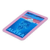 Magnet Flexible Affiche Vintage voyage AlaskaIceberg (Côté Gauche)