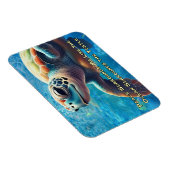 Magnet Flexible Affirmation de tortue marine Paix autour de moi Oc (Côté Droit)