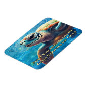 Magnet Flexible Affirmation de tortue marine Paix autour de moi Oc (Côté Gauche)