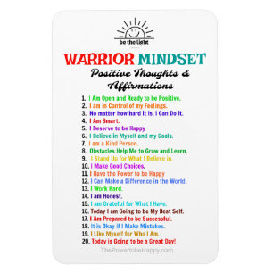 MAGNET FLEXIBLE AFFIRMATIONS SOYEZ LA LUMIÈRE MINDSETMAGNET
