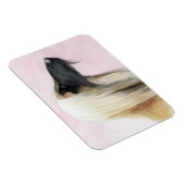 Magnet Flexible Afghan Hound Profile Dog Art Greeting Card 5x7 (Côté Droit)