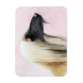 Magnet Flexible Afghan Hound Profile Dog Art Greeting Card 5x7 (Vertical)