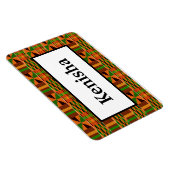 Magnet Flexible Africain Orange Classic Kente 4x6 Nom Flexible (Côté Droit)