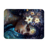 Magnet Flexible African American Black Goddess Queen Imaginaire Ar (Horizontal)
