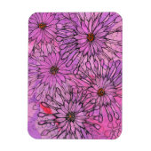 Magnet Flexible African Daisy Cape Daisies Fleurs roses Art Floral (Vertical)