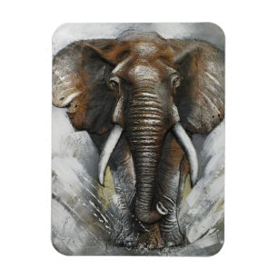 Magnet Flexible African Elephant Charging