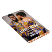Magnet Flexible African Print with Photo Wedding Save the Date  (Côté Droit)