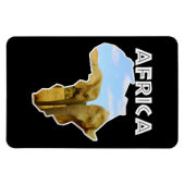 Magnet Flexible Afrique Faune Continent Blue Sky Elephant (Horizontal)