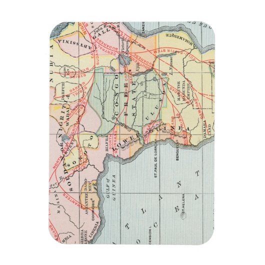 MAGNET FLEXIBLE AFRIQUE : MAP, 1894 (Vertical)
