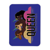 Magnet Flexible Afro Unicorn Queen Trio Design (Vertical)