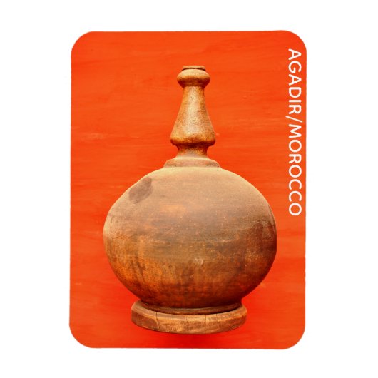 Magnet Flexible agadir maroc médina bois vase jar folk islam b (Vertical)