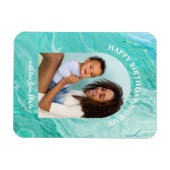 Magnet Flexible Agate Arched Photo Joyeux Anniversaire Maman (Horizontal)