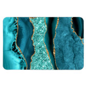 Magnet Flexible Agate Turquoise Blue Gold Parties scintillant Marb (Horizontal)
