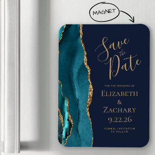 Magnet Flexible Agate Turquoise Or Néon Bleu Mariage Enregistrer l