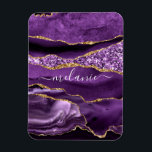 Magnet Flexible Agate Violet violet or Parties scintillant Géode N<br><div class="desc">Agate Violet violet Parties scintillant or Geode Nom personnalisé Marbre étincelant Anniversaire - Anniversaire ou Mariage Cadeau / Fournisseur - Ajouter votre nom - Texte ou Supprimer - Faire votre cadeau spécial - Redimensionner et déplacer ou ajouter du texte / des éléments avec outil de personnalisation. Conception par MIGNED. S'il...</div>