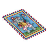 MAGNET FLEXIBLE AGRÉABLE PATRIOTIQUE ÉLÉPHANT WAVANT DRAPEAU AMÉRI (Côté Droit)