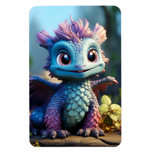 Magnet Flexible Aiden, un dragon fantaisiste (Vertical)