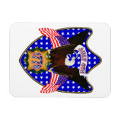 Magnet Flexible Aigle du Jour de l'Indépendance (Horizontal)