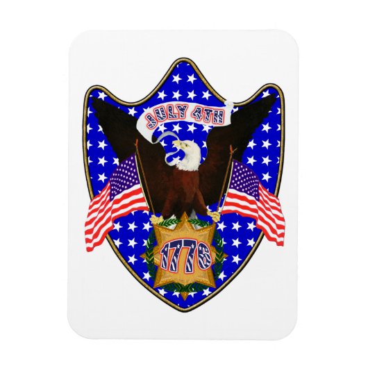 Magnet Flexible Aigle du Jour de l'Indépendance (Vertical)