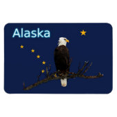 Magnet Flexible Aigle Et Drapeau De L'Alaska (Horizontal)