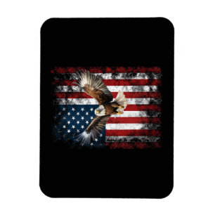 Magnet Flexible Aigle Patriotique 4 juillet USA Drapeau Américain