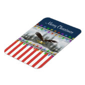 Magnet Flexible Aigle patriotique Joyeux Carré de Noël (Côté Gauche)