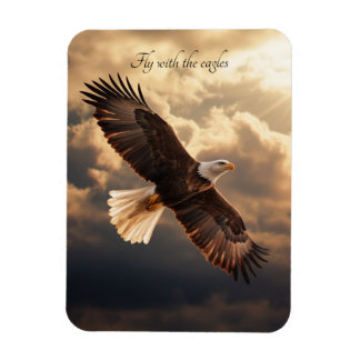 Magnet Flexible Aigle royal lever de soleil doré citation inspiran