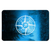 Magnet Flexible Aiguille de compas monogramme brouillard dans la f (Horizontal)