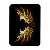 Magnet Flexible Ailes d'Ange d'or sur arrière - plan noir (Vertical)