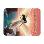 Magnet Flexible Ailes de la Lumière - lever de soleil angélique (Horizontal)