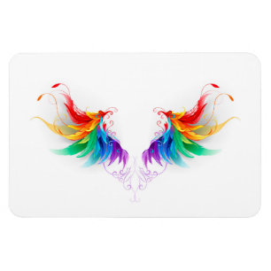 Magnet Flexible Ailes fluffy arc-en-ciel
