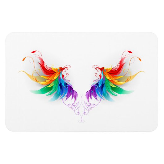 Magnet Flexible Ailes fluffy arc-en-ciel (Horizontal)