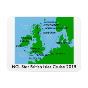 Magnet Flexible Aimant 2015 de croisière d'îles britanniques