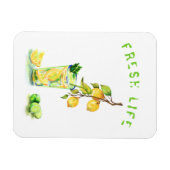 Magnet Flexible Aimant à boisson Cool au citron frais - Texte pers (Horizontal)