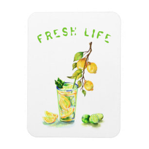 Magnet Flexible Aimant à boisson Cool au citron frais - Texte pers