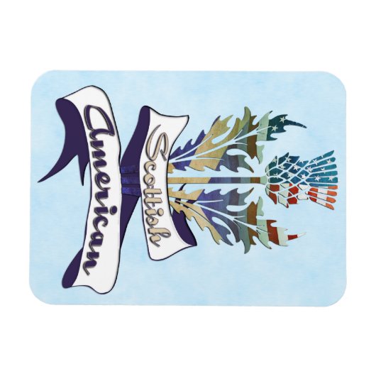 Magnet Flexible Aimant à chardon américain écossais (Horizontal)